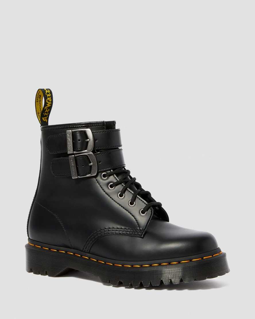 Dr. Martens 1460 Smooth Nahka Buckle Naisten Originals Nilkkurit - Mustat Nilkkurit [105-MIEBYJ]